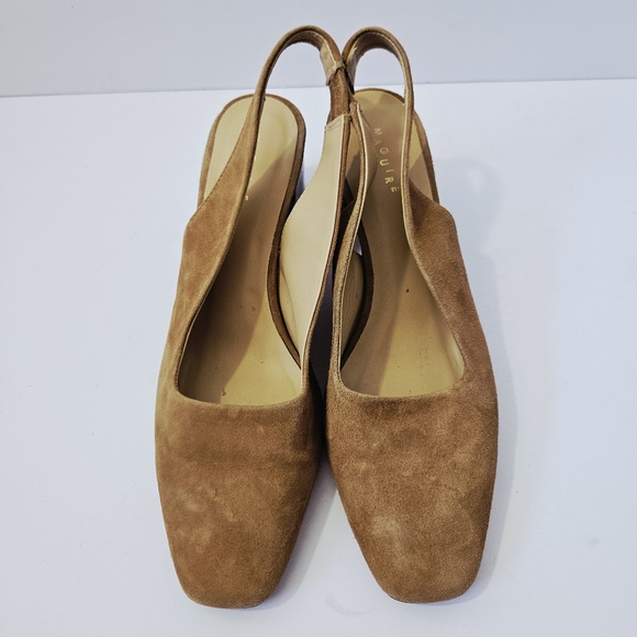 Maguire Malaga Slingback Heels Size 40 US 9.5 - 10 Beige Suede Leather Shoes - Picture 4 of 9
